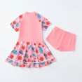 thumbnail image 5 of Honeeladyy Girls One Piece Short Sleeve Swim Dress Rash Guard Bathing Suit Skirted Zip Front Swimwear with Shorts Gift Pink for 2 Years, 5 of 9