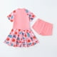 thumbnail image 5 of Traje de baño Honeeladyy de manga corta con cremallera frontal para niña pequeña, vestido estampado con falda modesta y pantalones cortos, regalo rosa para 2 años, 5 of 8