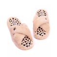 thumbnail image 1 of Barbie - Pantuflas de Peludito Slip-on Diseño Cruzado para Mujer (Rosa, Negro), 1 of 6