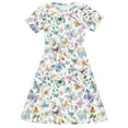 thumbnail image 4 of Hrsba Kids Summer Dress,Casual Dress for Girls,Toddler Kids Girls Cute Solid Color Print Short Sleeve Stretchy Dress A Line Dress, 4 of 4