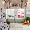 thumbnail image 5 of Sweet Home Curtain Valances for Windows, Kitchen Valance Window Treatments Panel 2 Pack, Western Stars Bird Houses Brown Wooden Grain Rod Pocket Short Curtains for Bathroom Bedroom 42 x 12 Inch, 5 of 8