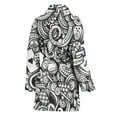 thumbnail image 2 of Cartoon Casino Card Pattern Women Bathrobe One Size Univeral Fits, King Card Poker Fashion Lightweight Plush Fleece Long Robe For Women, 2 of 3