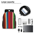 thumbnail image 6 of Fotbe Mexican Serape Blanket Stripes Travel Laptop Backpack, Business Slim Sturdy Laptops Backpack, Water Resistant College School Computer Bag Gift for Men & Women Fits 15.6 Inch Notebook, 6 of 8