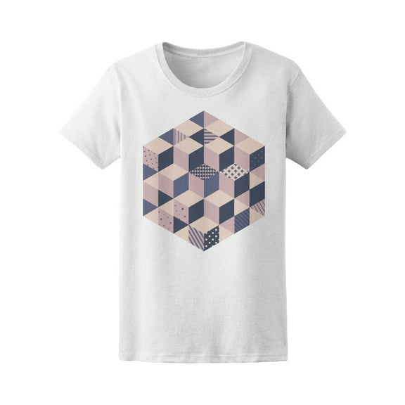 Abstract Geometric With Cubes Tee Women's -Image by Shutterstock