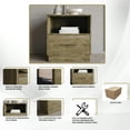 thumbnail image 3 of Castle Place Rustic Wood 1 Drawer Nightstand, Brown Oak, 3 of 8