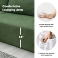 thumbnail image 5 of Euroco Modular L Shaped Sofa 109"x68" Upholstered Sleeper Sofa for Living Room, 2 PC Free Combination, Green, 5 of 11