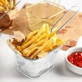 thumbnail image 4 of Kdkad Fry Serving Baskets, Stainless Steel Fry Basket, Food Baskets, 4 Inches Mini Square Chicken Wings Holder for Restaurant Cafe Table Food Serving, 4 of 6
