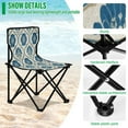 thumbnail image 4 of 600D Oxford Camping Chair Portable Foldable Chair Supports 220 lbs for Picnic, Fishing, Backpacking Blue Symmetrical Floral Pattern, 4 of 8