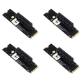 thumbnail image 2 of 4X NGFF M.2 to PCI-E 4X Riser Card M2 M Key to PCIe X4 Adapter with LED Indicator SATA Power Riser for Bitcoin Mining, 2 of 8