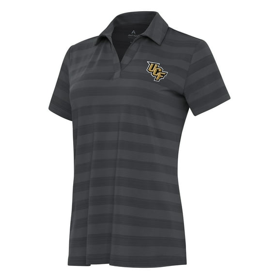 Women's Antigua Charcoal UCF Knights Tunnel Polo