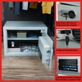thumbnail image 4 of Stalwart Electronic Digital Safe - Dual Entry Lock Box with 2 Override Keys - Personal Home Safe for Medicine, Jewelry, Handguns, and More - Gray, 4 of 11
