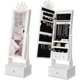 thumbnail image 2 of Ourlova Kids Jewelry Armoire - LED Light, Freestanding Vanity with 3 Storage Drawers, 2 of 9
