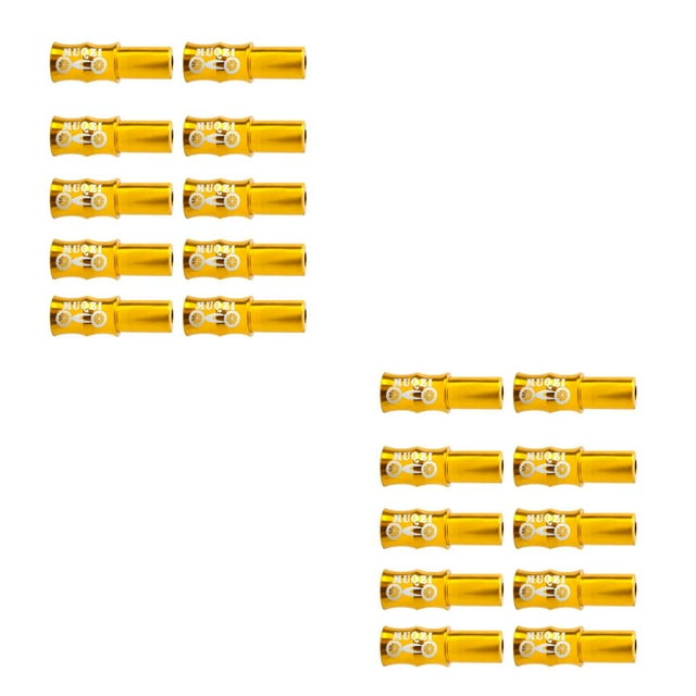 mmirethe 10X Brake Cable End Caps Professional Aluminium Alloy Multicolor Sturdy Universal Shifting Mountain Bike Accessories Brake Gold 2Set