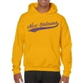 thumbnail image 3 of UGP Campus Apparel New Orleans Baseball Script - Hometown Pride, Pitcher Hoodie - Small - Gold, 3 of 6