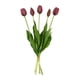 thumbnail image 1 of Ramo de tulipanes artificiales de 5 cabezas, tallo largo de 15,7 pulgadas, tacto real, para arreglos florales de primavera, decoración de bodas y casas de campo., 1 of 8