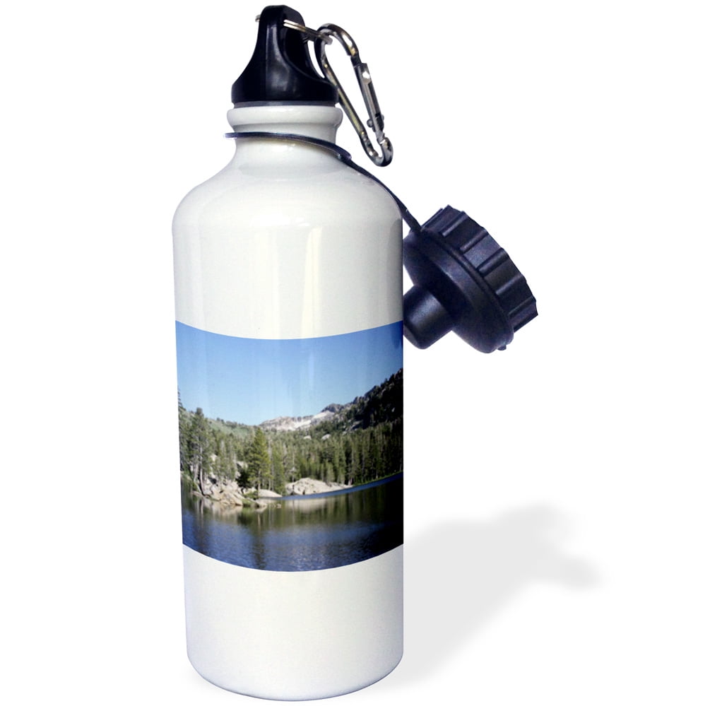 3dRose Winter Reflections- Landscapes- Mountains- Trees- Lakes, Sports Water Bottle, 21oz by 3dRose
