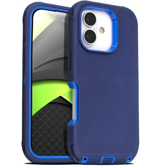 For Apple iPhone 17 Case Shockproof Dust/Drop Proof 3 in 1 Full Body Rugged Heavy Duty Durable Cover Blue