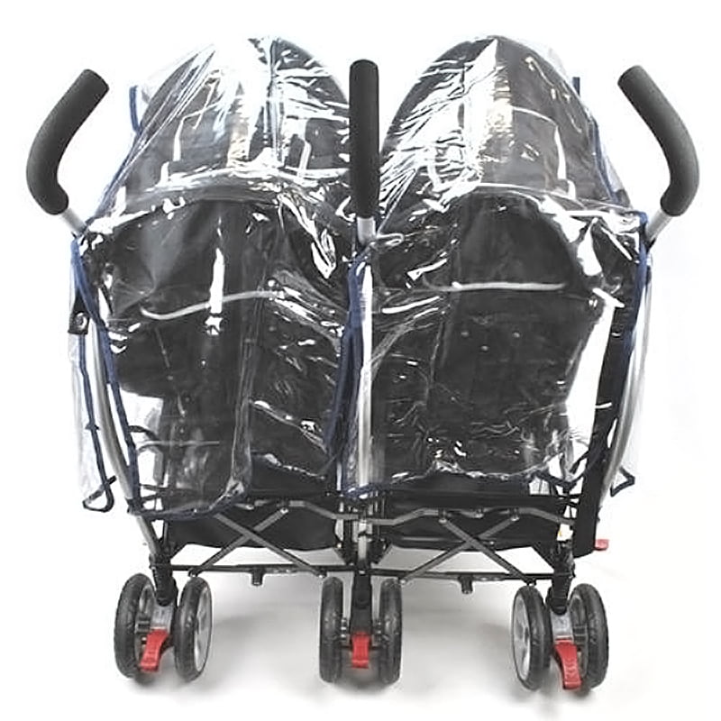 Kids Transparent Universal Double 360 Stroller Rain Cover Sitting Side by Gift 