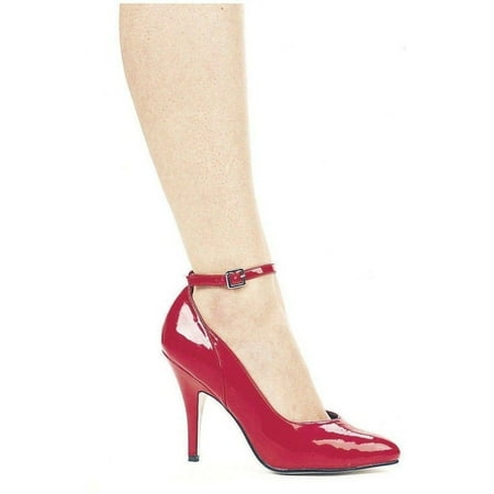 

Ellie Shoes E-8401 4 Heel Womens wider B Width Pump W/Ankle Strap. 7 / Red