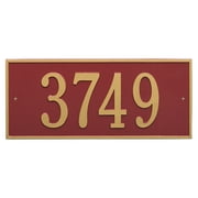 Whitehall Products 1326RG Estate Wall One Line Hartford Address Plaque, Red & Gold