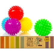 IMPRESA PRODUCTS Spiky Sensory Balls (Pack of 5) - Squeezy and Bouncy Fidget Toys / Sensory Toys - BPA/Phthalate/Latex-Free