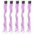 thumbnail image 2 of Extensiones de Cabello Nikou 5 Piezas con Reflejos Morado Largos Rizados, 2 of 15