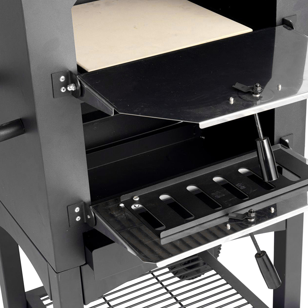 Private Jungle Outdoor Pizza Oven, 2-Layer Pizza Oven Wood Fire Pizza  Heater, Portable BBQ Cooking Grill,Patio Pizza Maker with 2 Wheels,Black -  Walmart.com