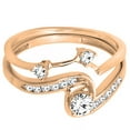 thumbnail image 4 of Dazzlingrock Collection 0.50 Carat (ctw) 10K Diamond Ladies Swirl Bridal Engagement Ring Set 1/2 CT, Rose Gold, Size 10, 4 of 8