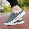 thumbnail image 5 of Dakaela Mules for Women Lightweight Slip on Sneakers Knit Mesh Open Back Walking Running Tennis Flats, 5 of 7