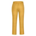 thumbnail image 3 of SEAOPEN Deals Men's Slim Striped Casual Tapered Pant Pinstripe Wrinkle Resistant Suit Pant Lightweight Business Dress Trousers Yellow,XXL, 3 of 5
