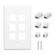 thumbnail image 1 of Placa de pared de 6 puertos, interfaz Multimedia 2xHD, 2xCat6, 2xUSB3.0, placa de pared Ethernet RJ45 para ordenador proyector HDTV, 1 of 8