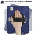thumbnail image 2 of Case for iPad Pro 11" 2024 M4 5th Geneartion A2836/A2837/A3006, Kids Friendly Rugged Cover Built-in 360° Rotatable Stand-Hand/Shoulder Strap/Pencil Holder for iPad Pro 11" 2024, Navyblue, 2 of 11