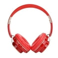 thumbnail image 1 of Auriculares Bluetooth 5.0 HiFi plegables y telescópicos para juegos de ordenador, color rojo, 1 of 14