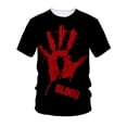 thumbnail image 1 of T-Shirt d'Été Imprimé 3d Hip Hop Horror Blood Manches Courtes Mode Alternative Tendance Ample Qualité Col Rond, 1 of 5