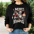 thumbnail image 3 of Merry Krampus Christmas Sweatshirt – Gothic Horror Holiday Sweater, Vintage Scary Santa Crewneck, Dark Humor Xmas Gift, Creepy Krampus Shirt, 3 of 5