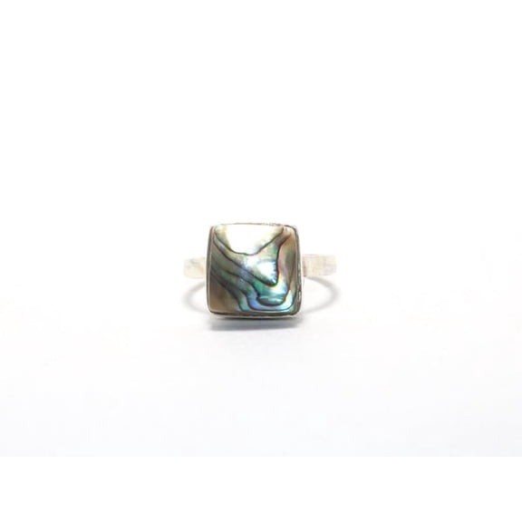 Heaven Crafts 925 Sterling Silver Abalone Shell Ring Handmade Women jewelry Boho Minimalist Design Gift Item
