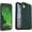 Ivy Meadow Trekking Green/Scarab, variant on OtterBox Symmetry Clear Series Case for iPhone XR Only - with Zagg Glass Elite Clear Screen Protector - Non-Retail Packaging - Stardust Silver Flake/Clear
