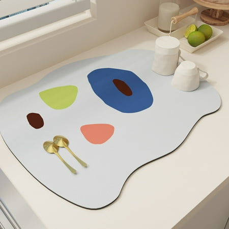 

Table Mat Non Slip Water Absorption Quick-drying Diatomite Cartoon Countertop Diatom Mud Absorbent Mat for Daily Use