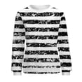 thumbnail image 4 of ShomPort Womens Fall Casual Sweatshirt Long Sleeve Cute Pullover Crewneck Striped Tunic Tops, 4 of 5