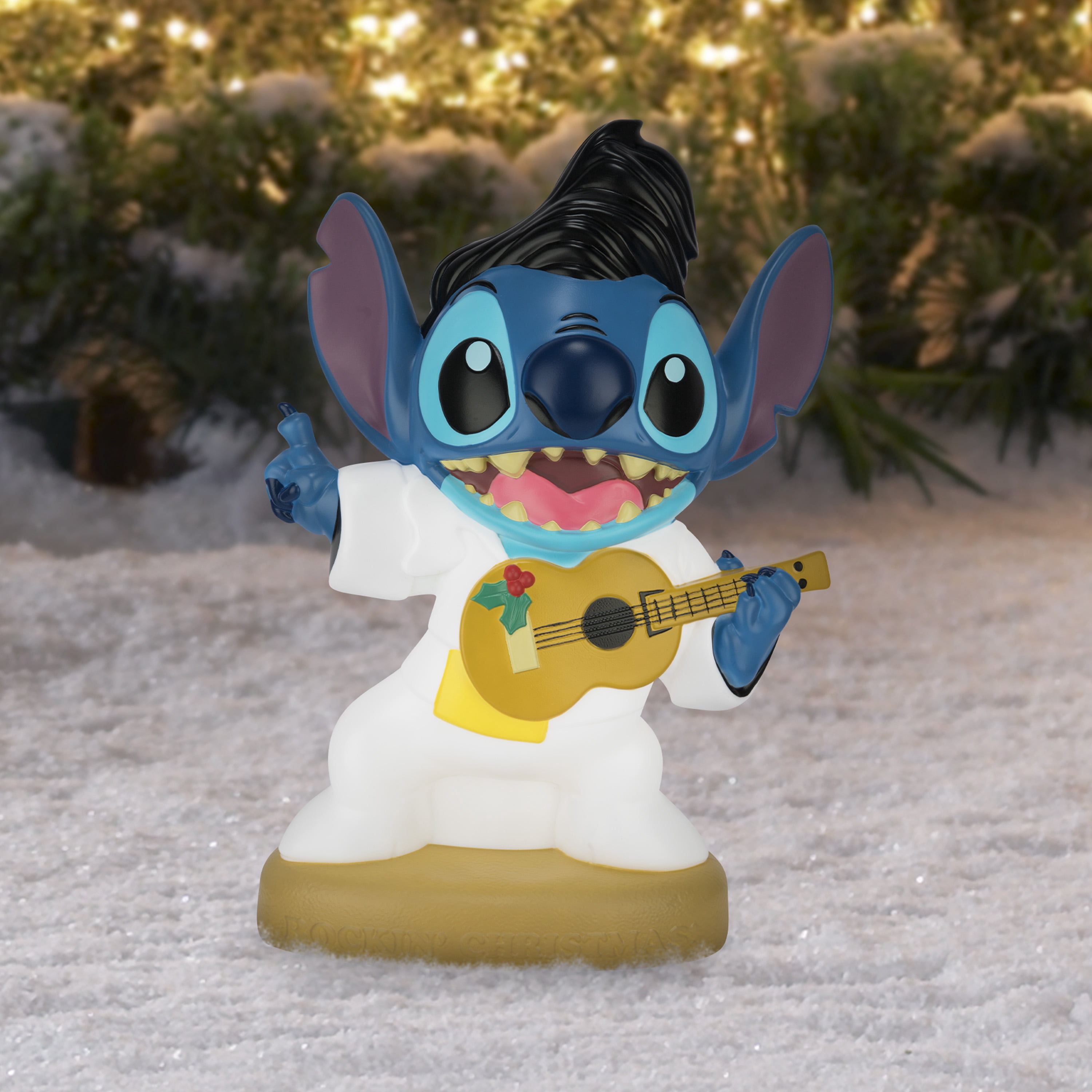 Christmas LED Blow Mold Decor Rockstar Stitch Lilo & Stitch 18.31 in x 9.06 in x 27.79 in 3.75 lb
