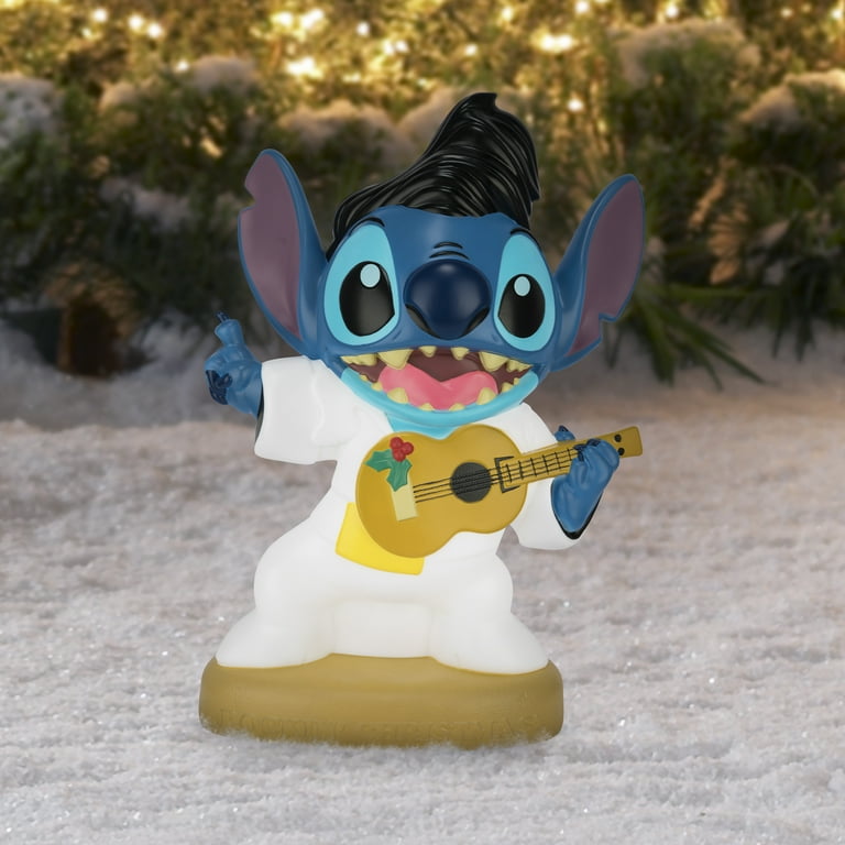 Christmas LED Blow Mold Decor Rockstar Stitch Lilo & Stitch 18.31