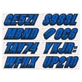 thumbnail image 3 of STIFFIE Techtron Blue/Black 3" Alpha-Numeric Identification Custom Kit Registration Numbers & Letters Marine Stickers Decals for Boats & Personal Watercraft PWC, 3 of 8