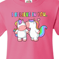 thumbnail image 4 of Inktastic I Believe in You Cute Rainbow Unicorns Youth T-Shirt, 4 of 5