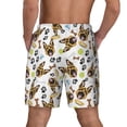 thumbnail image 4 of Uemuo German Shepherd Dog Pattern Mens Swim Trunks Quick Dry Board Shorts with Mesh Lining, Stretch Beach Shorts Quick Dry No-Chafing Board Shorts-XX-Large, 4 of 9