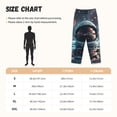 thumbnail image 2 of Salouo Astronaut Helmet Reflections Print Women's Pajama Pants Casual Loose Sweatpants PJs Flowy Pants Drawstring Palazzo for Women Wide Leg Pants Lounge Pajama -Small, 2 of 8
