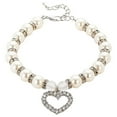thumbnail image 2 of Dog Collar,Cute Pet Jewelry Pearl Collar, 1 Piece Pet Pearl Collar for Small Pet Collar Dog - Pendant Jewelry One SizeWhite, 2 of 3