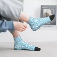 thumbnail image 2 of Pofeuu Blue Snake Print 30cm Socks, Adult Running Hiking Socks for Youth and Adult, 2 of 7