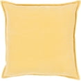 thumbnail image 2 of 22" Golden Yellow Square Throw Pillow with Velvet Flange, 2 of 2
