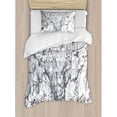 thumbnail image 3 of Ambesonne Apartment Murky Marble Rock Motifs with Dynamic Fractal Figures Abstract Artsy Print Duvet Cover Set, 3 of 3
