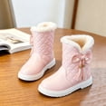 thumbnail image 7 of LvhaoGJOB Girls' Faux Fur Lined Snow Boots with Non-Slip Sole and Warm & Cozy, 7 of 7